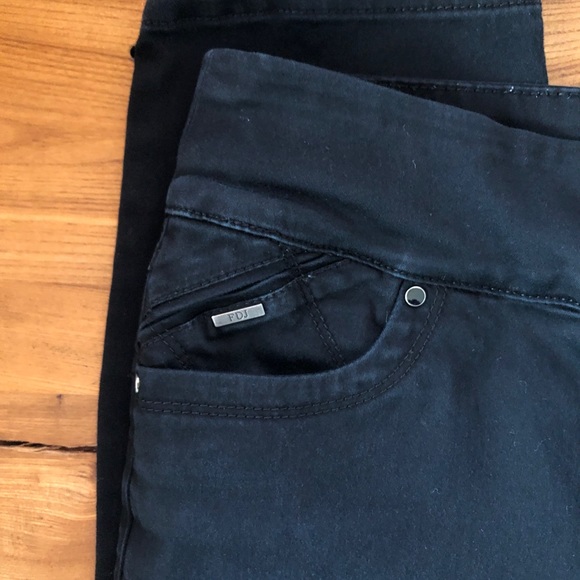 French Dressing Jeans Slim Black High Waisted Ankle Pant w/ Stretchy Waist - Picture 6 of 11